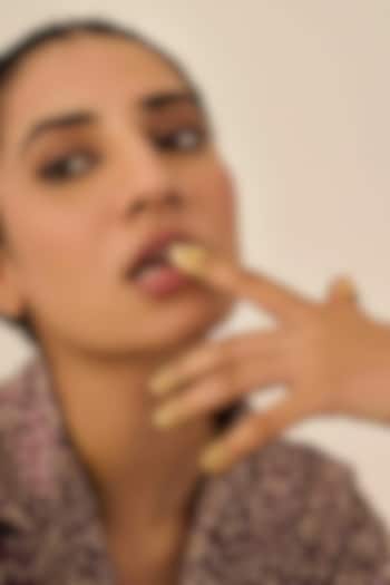 Antique Gold Plated Brass Rings (Set Of 5) by AMAMA at Pernia's Pop Up Shop