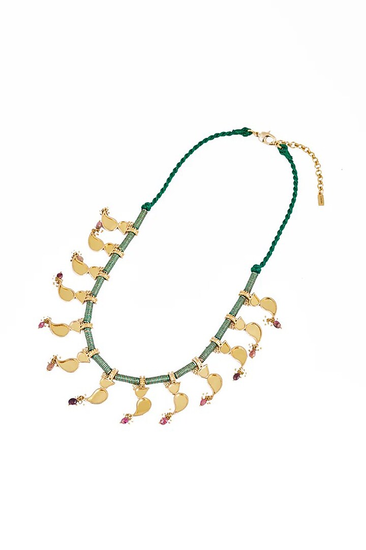Gold Plated Semi-Precious Stone Necklace by AMAMA at Pernia's Pop Up Shop
