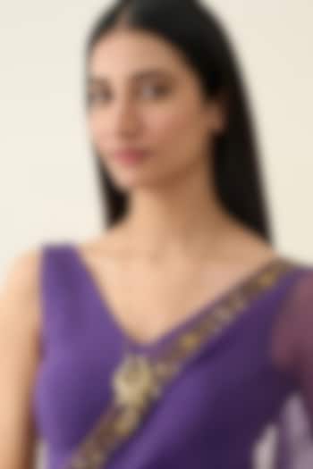 Antique Gold Plated Faux Pearl Necklace by AMAMA at Pernia's Pop Up Shop