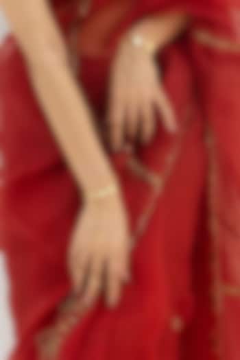 Gold Plated Faux Pearl Haathphool by AMAMA at Pernia's Pop Up Shop