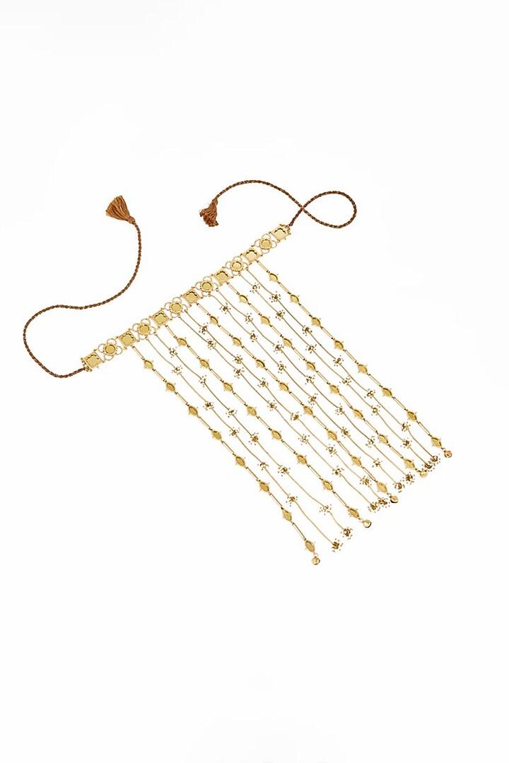 Gold Plated Faux Pearl & Semi-Precious Stone Necklace by AMAMA at Pernia's Pop Up Shop