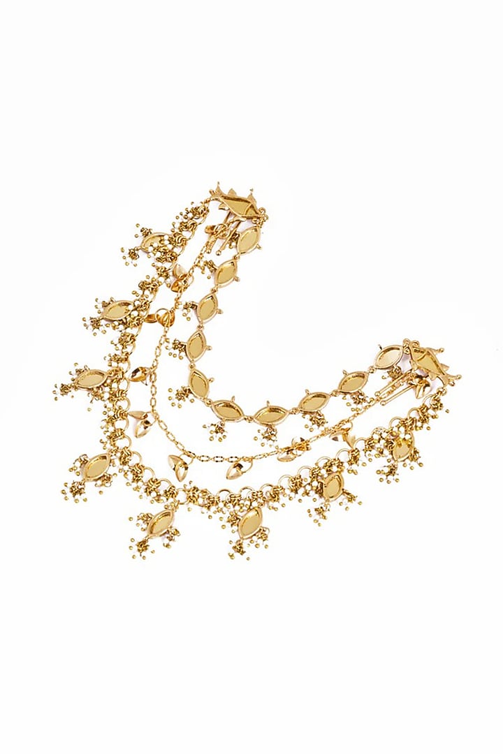 Gold Plated Faux Pearl Hair Accessory by AMAMA at Pernia's Pop Up Shop