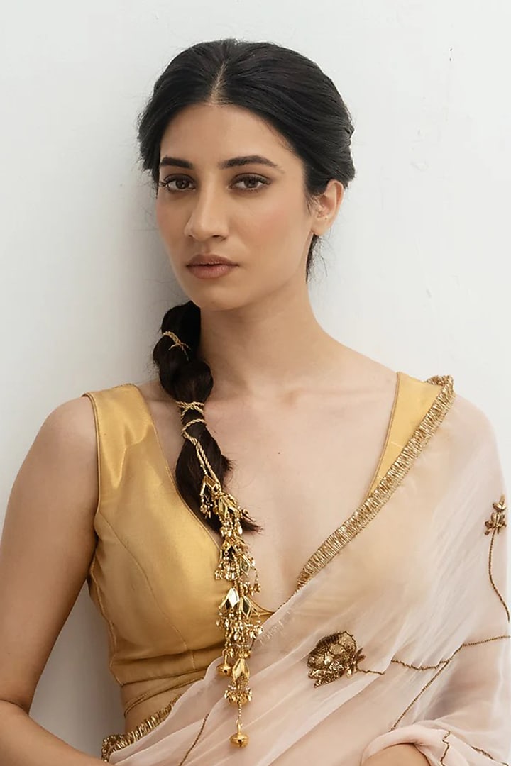 Gold Plated Faux Pearl Parandi by AMAMA at Pernia's Pop Up Shop