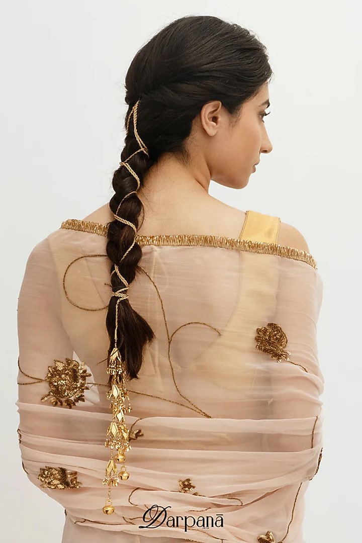 Gold Plated Faux Pearl Parandi by AMAMA at Pernia's Pop Up Shop