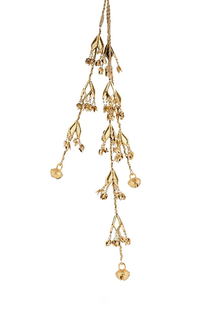 Gold Plated Faux Pearl Parandi by AMAMA at Pernia's Pop Up Shop