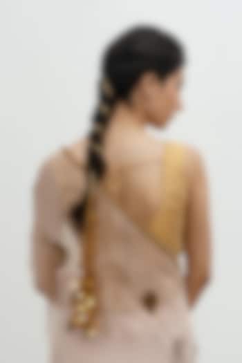 Gold Finish Zari Thread & Acrylic Parandi by AMAMA at Pernia's Pop Up Shop