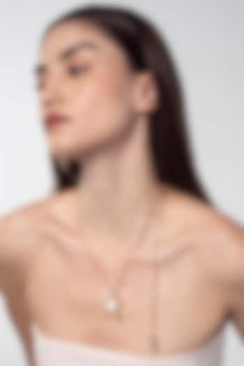 Gold Finish Cubic Zirconia Ducklet Necklace by AMAMA at Pernia's Pop Up Shop