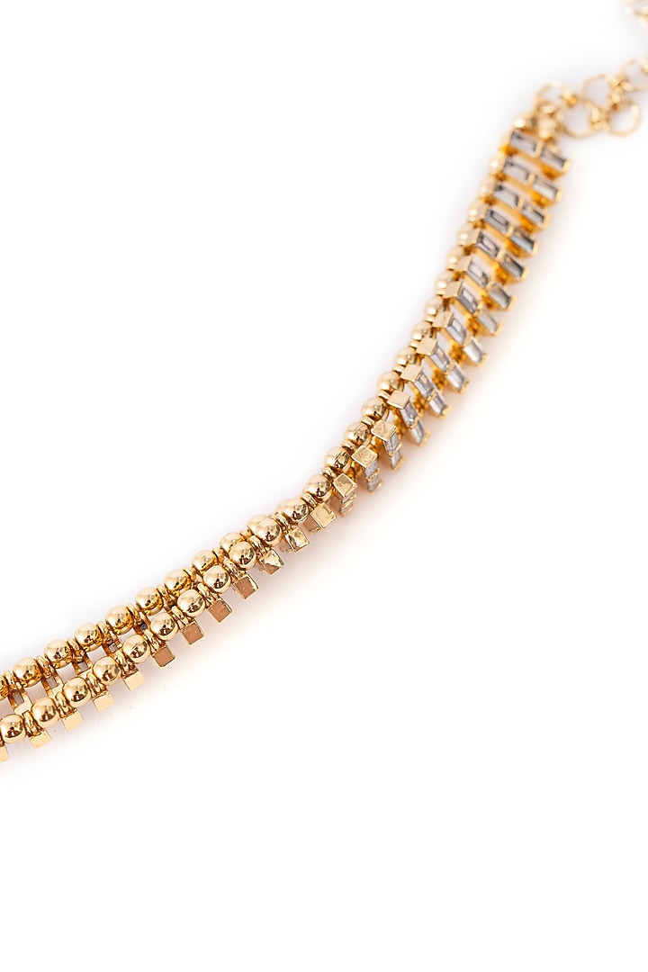 Gold Finish Cubic Zirconia Firework Trail Bracelet by AMAMA at Pernia's Pop Up Shop
