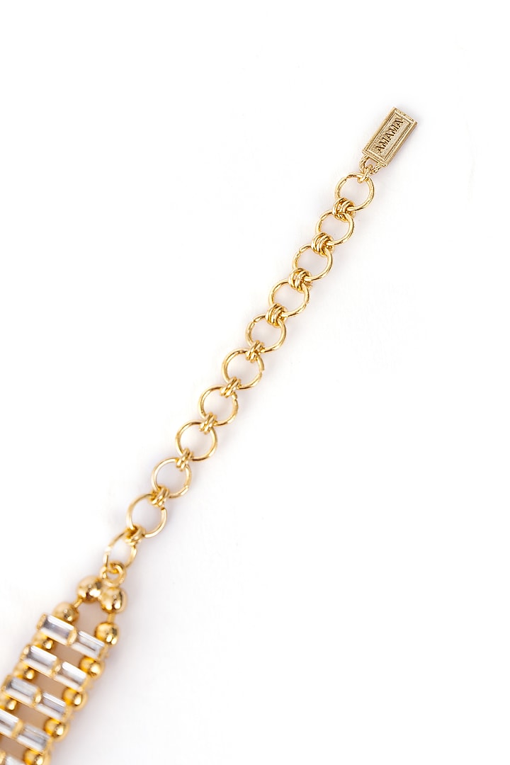 Gold Finish Cubic Zirconia Firework Trail Bracelet by AMAMA at Pernia's Pop Up Shop