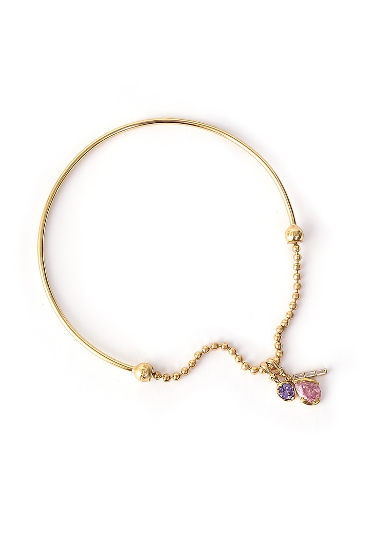 Gold Finish Cubic Zirconia Cloudburst Necklace by AMAMA at Pernia's Pop Up Shop