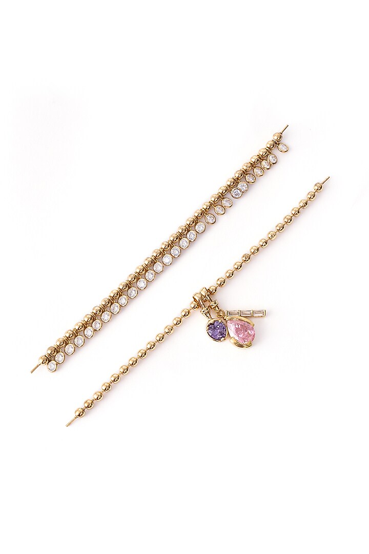 Gold Finish Cubic Zirconia Cloudburst Necklace by AMAMA at Pernia's Pop Up Shop