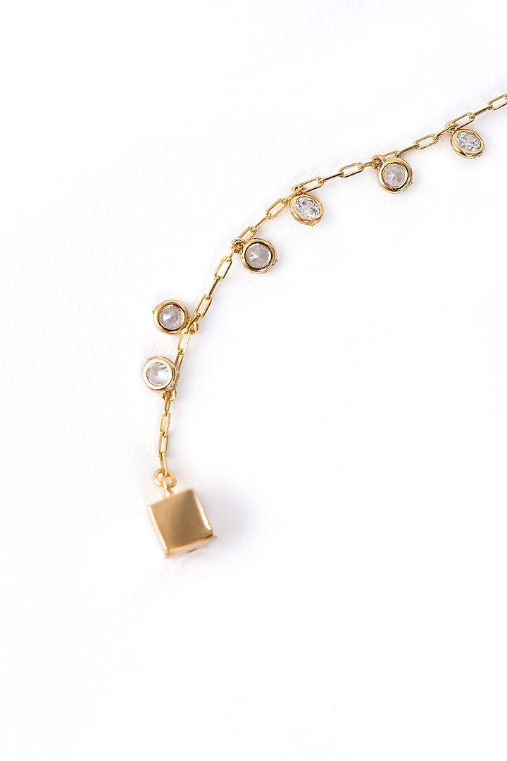 Gold Finish Cubic Zirconia Ear Crawler Earrings by AMAMA at Pernia's Pop Up Shop