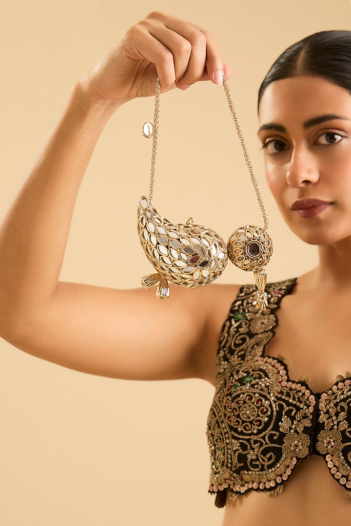 Gold Brass Clutch by AMAMA at Pernia's Pop Up Shop