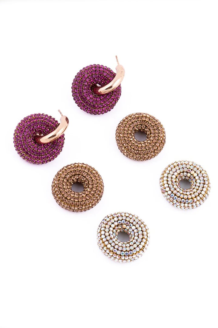 Gold Plated Brass Dangler Earrings by AMAMA at Pernia's Pop Up Shop