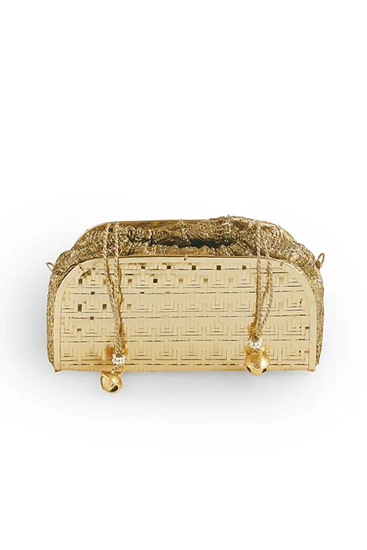 Gold Plated Brass Clutch by AMAMA at Pernia's Pop Up Shop