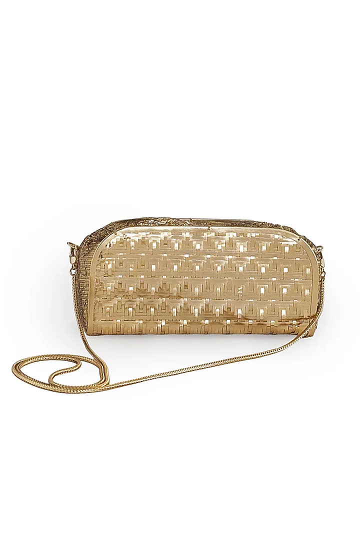 Gold Plated Brass Clutch by AMAMA at Pernia's Pop Up Shop