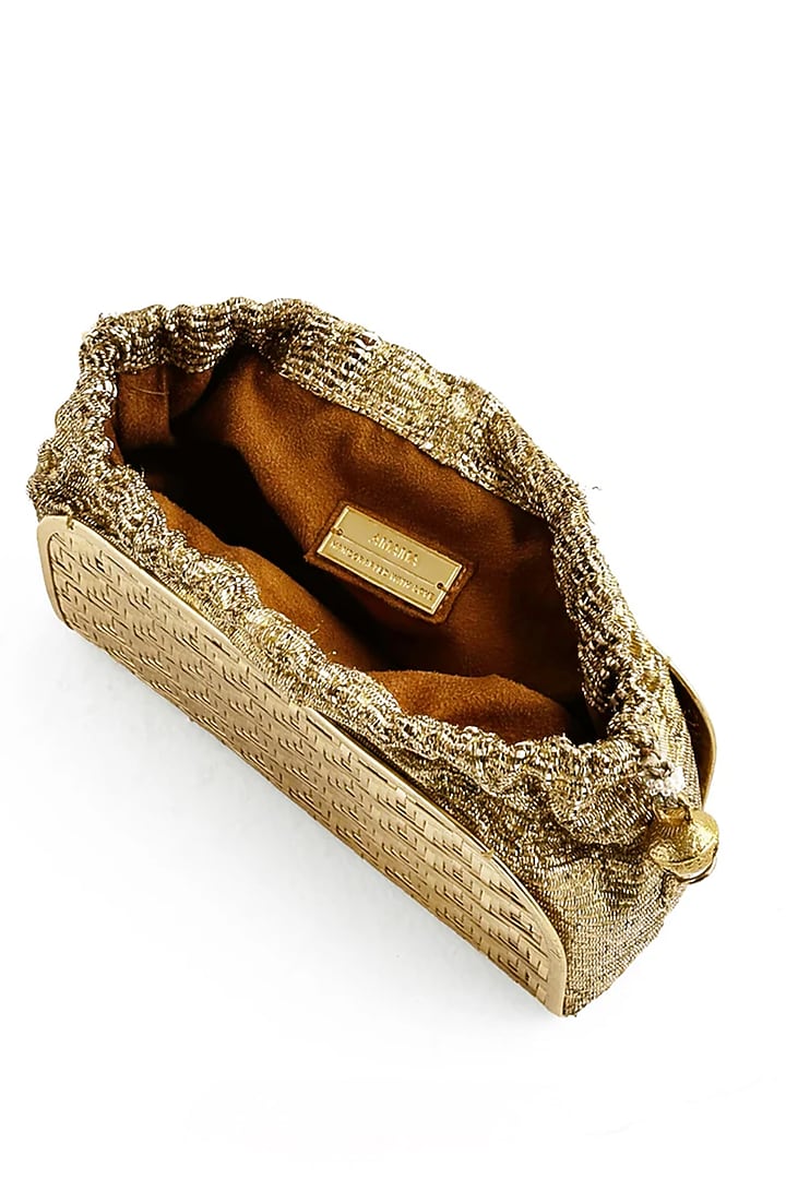 Gold Plated Brass Clutch by AMAMA at Pernia's Pop Up Shop