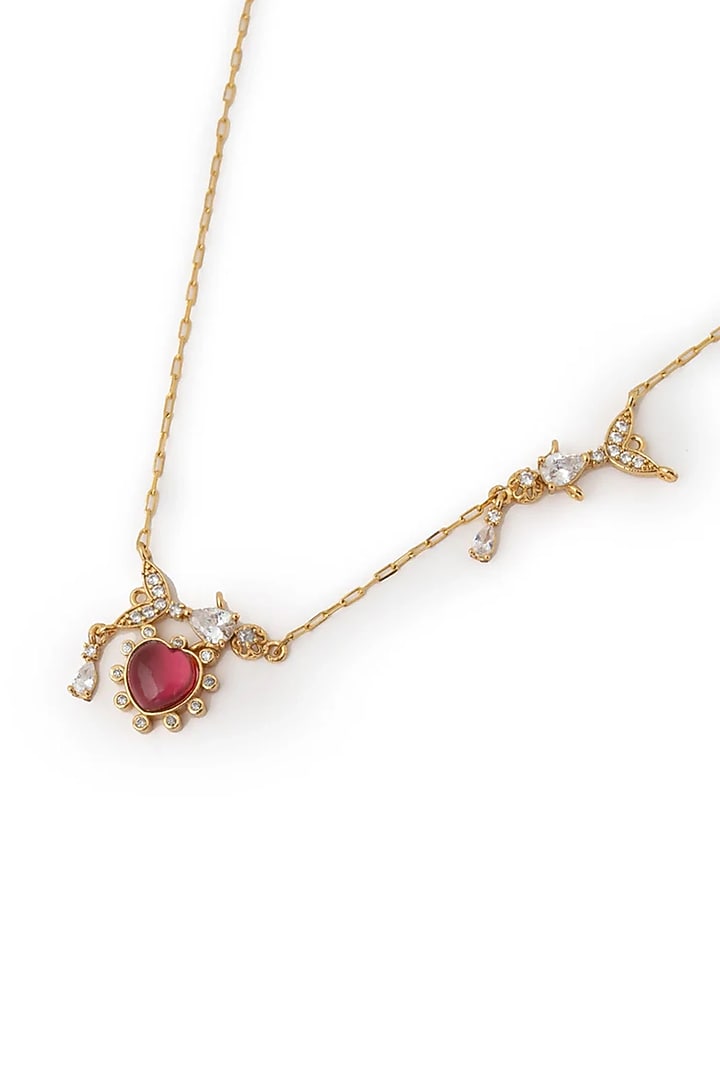 Gold Plated Cubic Zirconia Necklace by AMAMA at Pernia's Pop Up Shop
