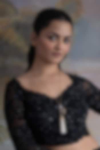 Gold Plated Cubic Zirconia & Faux Pearl Necklace by AMAMA at Pernia's Pop Up Shop