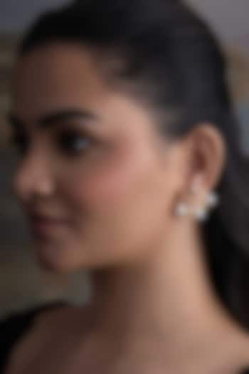 Gold Plated Cubic Zirconia & Semi-Precious Stone Stud Earrings by AMAMA at Pernia's Pop Up Shop