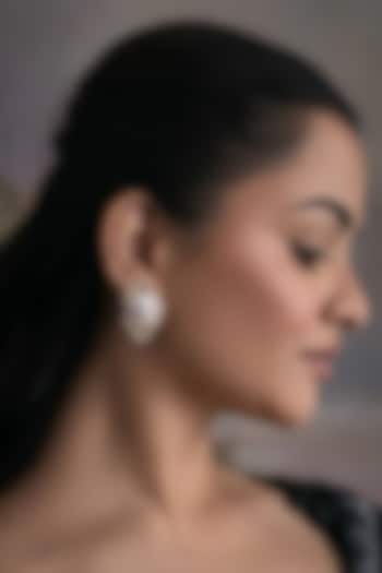 Gold Plated Cubic Zirconia Dangler Earrings With Ear Cuff by AMAMA at Pernia's Pop Up Shop