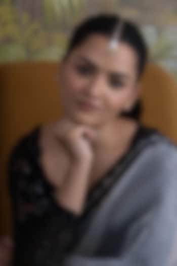 Gold Plated Cubic Zirconia & Faux Pearl Maangtikka by AMAMA at Pernia's Pop Up Shop