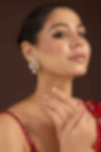 Gold Plated Cubic Zirconia Stud Earrings by AMAMA at Pernia's Pop Up Shop