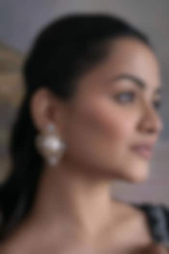 Gold Plated Cubic Zirconia Stud Earrings by AMAMA at Pernia's Pop Up Shop