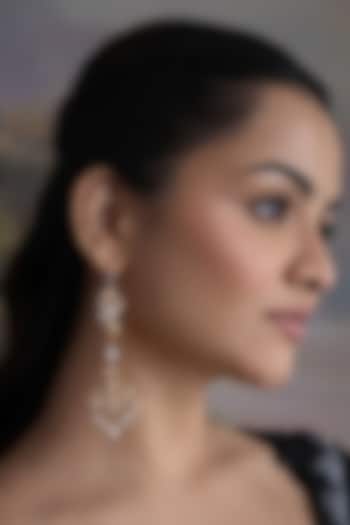 Gold Plated Cubic Zirconia Dangler Earrings by AMAMA at Pernia's Pop Up Shop