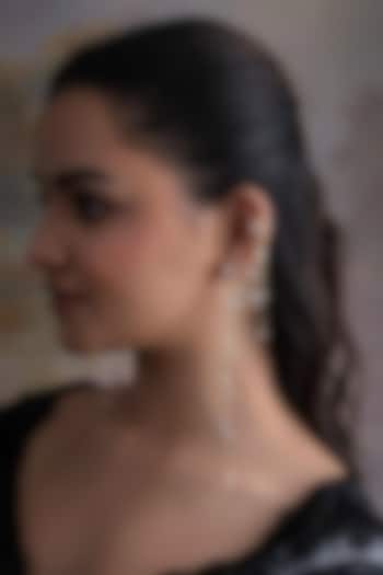 Gold Plated Cubic Zirconia Dangler Earrings by AMAMA at Pernia's Pop Up Shop