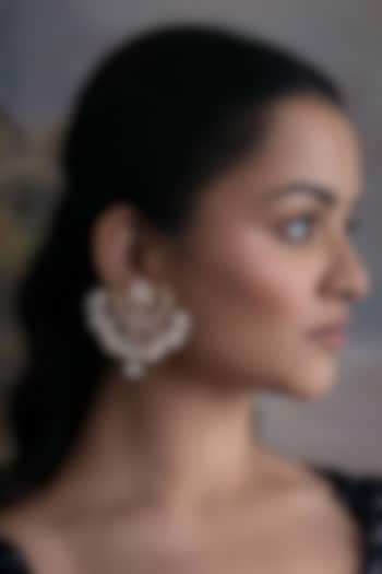 Gold Plated Cubic Zirconia Dangler Earrings by AMAMA at Pernia's Pop Up Shop