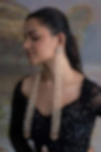 Gold Plated Cubic Zirconia Dangler Earrings by AMAMA at Pernia's Pop Up Shop