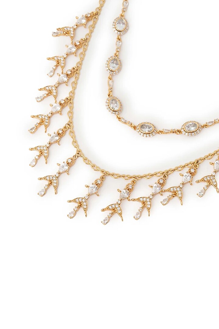 Gold Plated Cubic Zirconia Hair Accessory by AMAMA at Pernia's Pop Up Shop