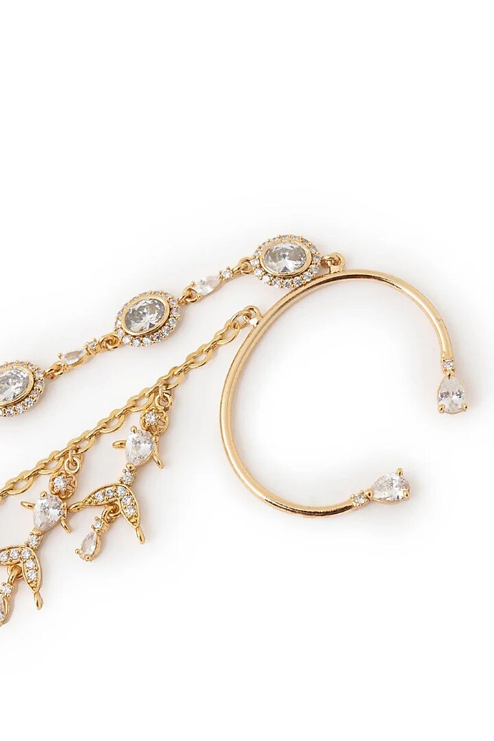 Gold Plated Cubic Zirconia Hair Accessory by AMAMA at Pernia's Pop Up Shop