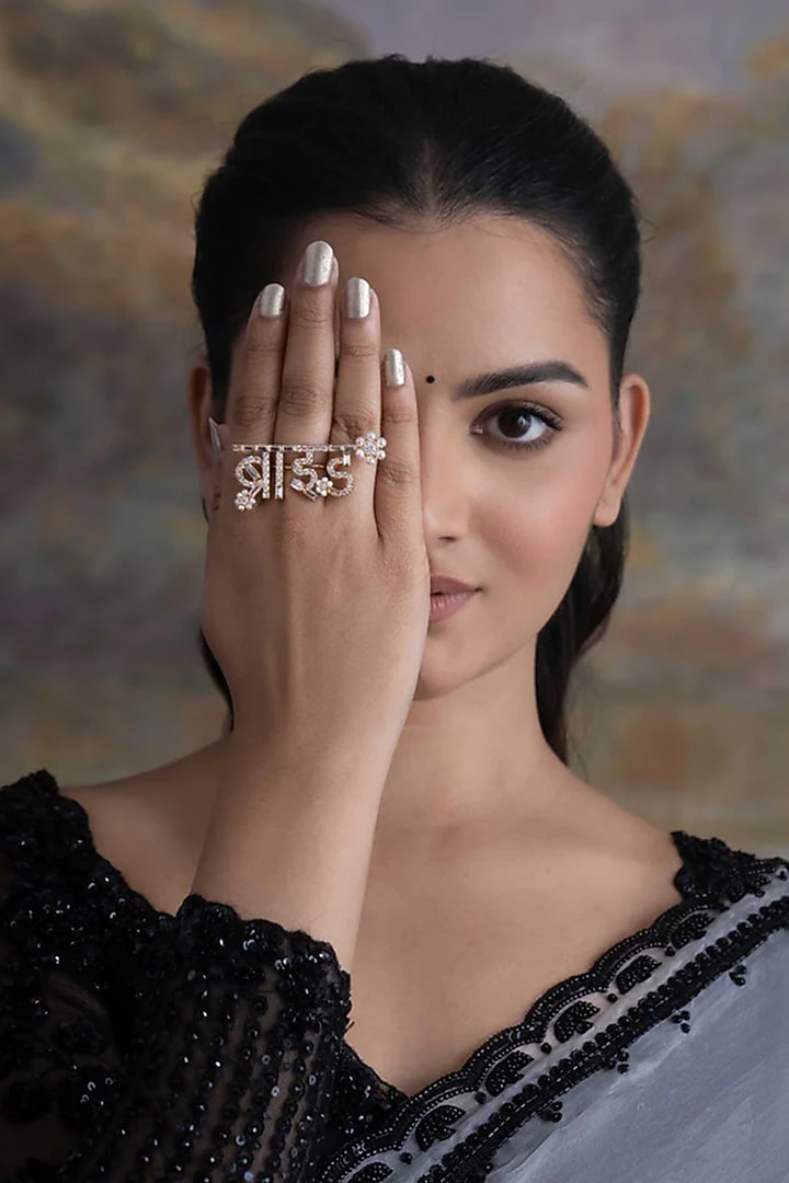 Gold Plated Cubic Zirconia & Faux Pearl Ring by AMAMA at Pernia's Pop Up Shop