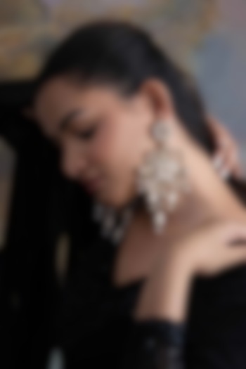 Gold Plated Cubic Zirconia Dangler Earrings by AMAMA at Pernia's Pop Up Shop