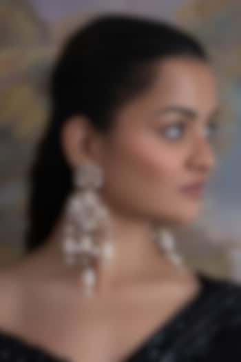 Gold Plated Cubic Zirconia Dangler Earrings by AMAMA at Pernia's Pop Up Shop