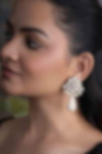 Gold Plated Cubic Zirconia Dangler Earrings by AMAMA at Pernia's Pop Up Shop