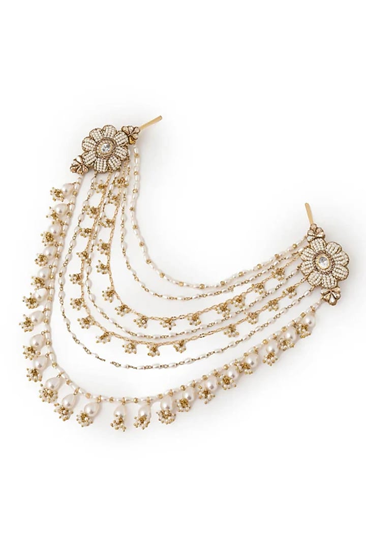 Gold Plated Cubic Zirconia Hair Accessory by AMAMA at Pernia's Pop Up Shop