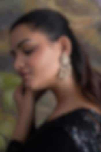 Gold Plated Cubic Zirconia Dangler Earrings by AMAMA at Pernia's Pop Up Shop