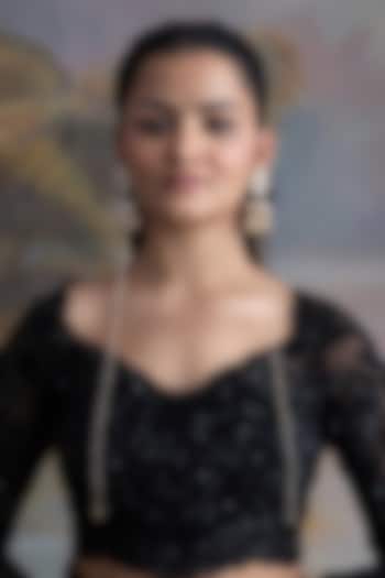 Gold Plated Cubic Zirconia Jhumka Earrings by AMAMA at Pernia's Pop Up Shop