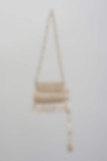Antique Gold Plated Faux Pearl Bag by AMAMA at Pernia's Pop Up Shop