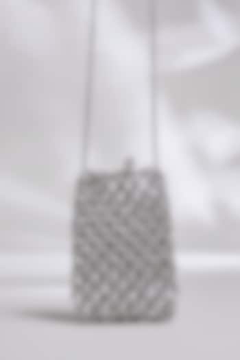 Silver Chrome Finish Brass Alloy Bag by AMAMA at Pernia's Pop Up Shop