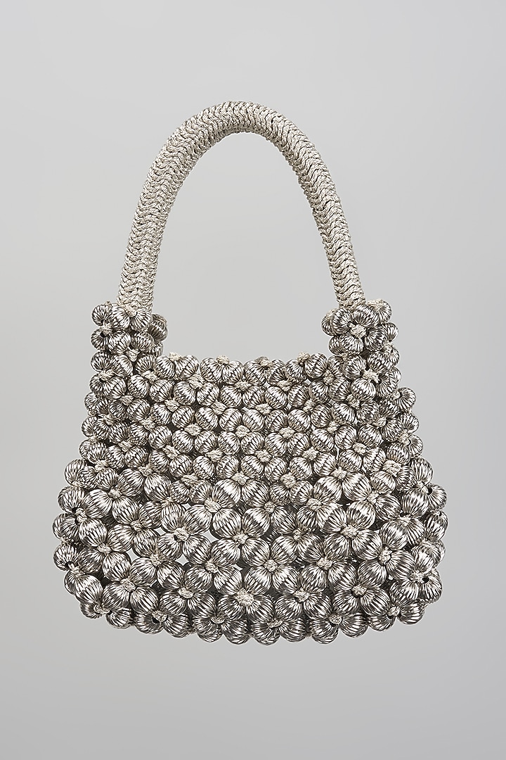 Silver Brass Alloy Bag by AMAMA at Pernia's Pop Up Shop