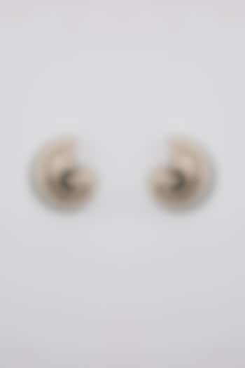 Antique Gold Plated Faux Pearl & Shell Stud Earrings by AMAMA at Pernia's Pop Up Shop
