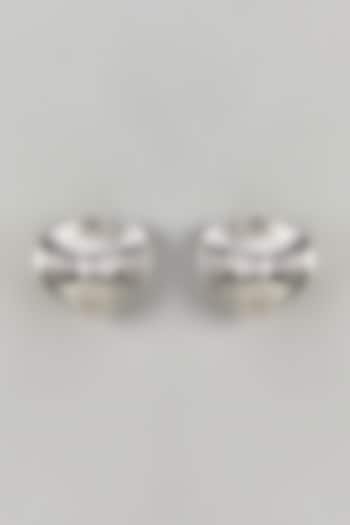 Silver Chrome Finish Stud Earrings by AMAMA at Pernia's Pop Up Shop