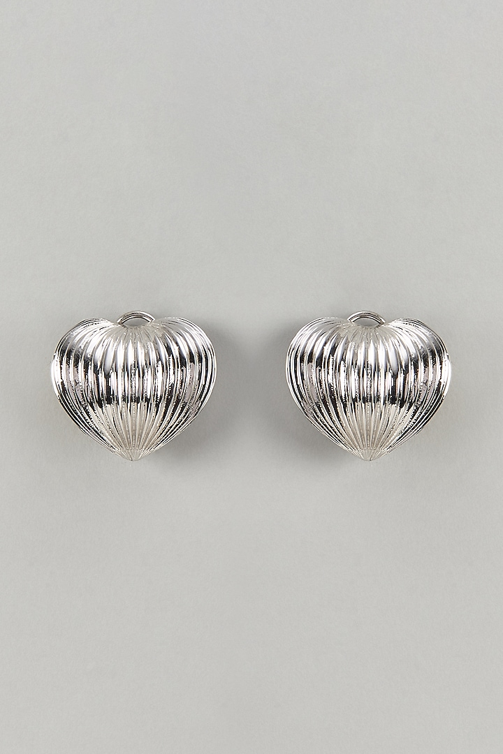 Silver Chrome Finish Stud Earrings by AMAMA at Pernia's Pop Up Shop