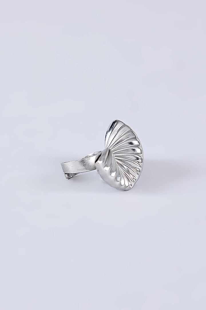 Silver Chrome Finish Brass Alloy Ring by AMAMA at Pernia's Pop Up Shop