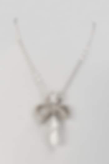 Silver Plated Bow Necklace by AMAMA at Pernia's Pop Up Shop