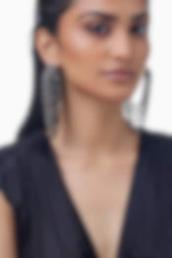 Silver Plated Crystal Embellished Dangler Earrings by AMAMA at Pernia's Pop Up Shop